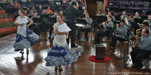 Fiesta Española, Anfiteatro de Cartago. Particpación de Al Andalus: Natalia Rodríguez y Angélica Rodríguez.